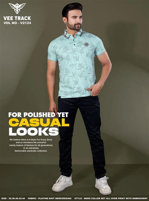 Vol V2124 Vee Track Knit Mens Tshirts Wholesaler Ahmedabad – Kavya ...