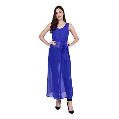 Buy Pratyusha Dresses for Women Print Georgette Maxi at Amazon.in