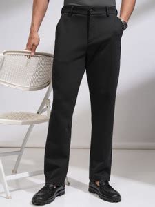 HIGHLANDER Relaxed Men Black Trousers - Buy HIGHLANDER Relaxed Men ...