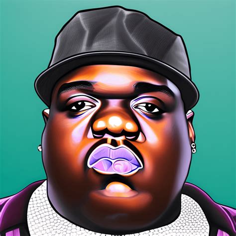 Biggie Smalls Caricature Portrait · Creative Fabrica