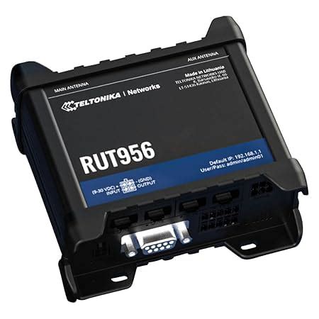 RUT956 Industrial Cellular Router, Wi-Fi, and Wired connectivity 4G LTE ...
