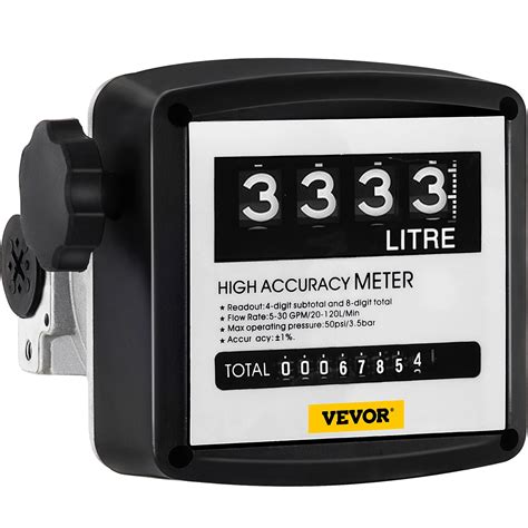 VEVOR Mechanical Fuel Meter 20 to 120L per Min | Ubuy India