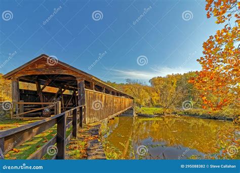 Perrine S Covered Bridge New York Historical Site Spanning Wallkill ...