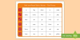 Dolch Sight Words List Roll and Read Mats Pack - Twinkl