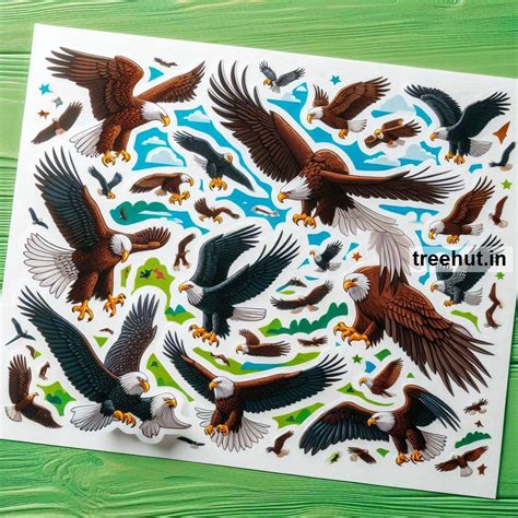 Printable Eagle Stickers and 20 Craft Activities for Kids, Adults ...