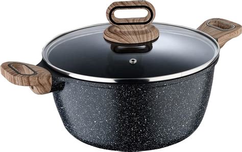 Buy Wonderchef Granite 24 cm Non-Stick Casserole | Glass Lid |Induction ...