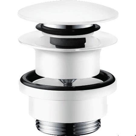 Hansgrohe Push-Open Sink Drain In Matte White 50100701 | Zoro