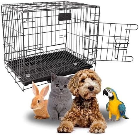 Woofy Powder Coated Iron Cage with Removable Tray for Dog 18 Inch ...