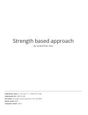 Image result for Strength Based Approach Assessment Questions