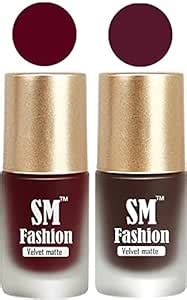 Buy SM FASHION Nail Polishes, Maroon-Dark Wine Velvet Matte Nail Paint ...