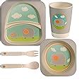 POLKA TOTS Kids Eco-Friendly Crockery Dinner Set Bamboo Fibre ...