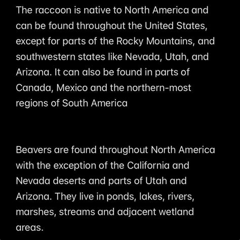 Racoons and beavers are found in - Brainly.in