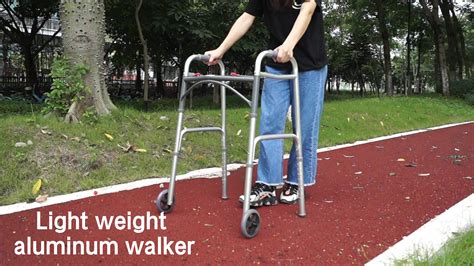 Front Wheeled Walker Aluminum Two Button Folding Walker For Adults Elderly Care Products Wa226 ...