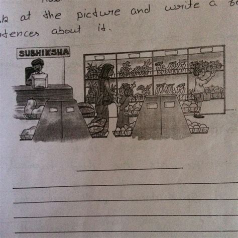 Look at the picture and write a few sentences about it - Brainly.in