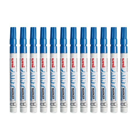 uni-ball PX21 Bullet Shaped Paint Markers | Blue Ink, Pack of 12 ...
