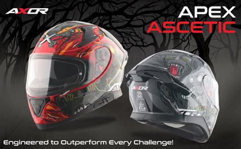 Axor Apex Ascetic Motorcycle Helmet | Triple Certified (ISI/DOT/ECE ...