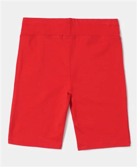 Buy Girl's Super Combed Cotton Elastane Solid Cycling Shorts - Rio Red ...