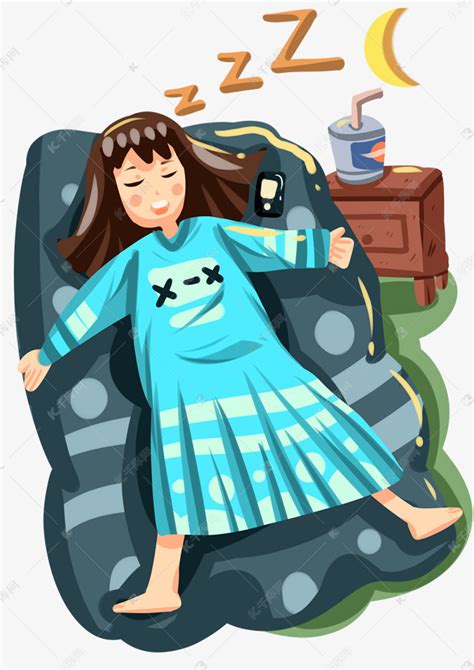 世界睡眠日做梦插画素材图片免费下载-千库网