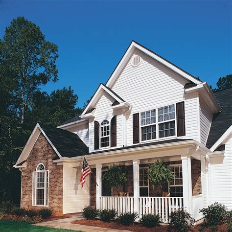 Georgia-Pacific Vision Pro Double 4-in Dutch Lap White Vinyl Siding ...