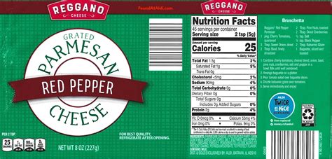 Reggano Red Pepper Parmesan Cheese