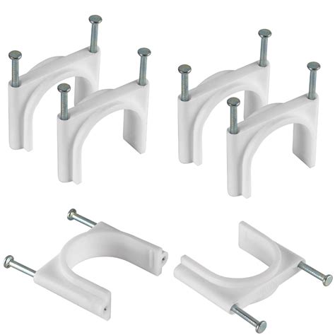 Hi-Plasst 25mm Double Nail Pipe Cable Clips (Pack of 50) | 1 Inch CPVC ...