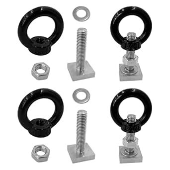 4 Pack M8 T-Slot Bolt with Eye Nut, Stainless Steel Roof Rack T Track ...