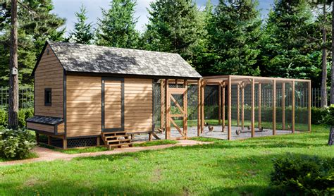 Extra Large Chicken Coop With Run Plans For 50 Chickens - Easy Coops™