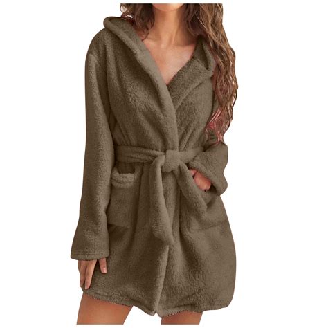 YanHoo Women Towel Robe with Hood Towel Robe for Women After Shower ...