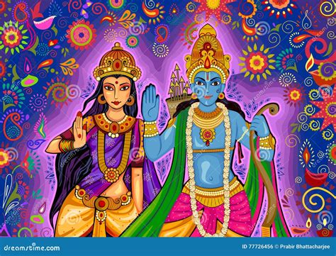 Indian God Rama and Sita for Dussehra Festival Celebration in India ...