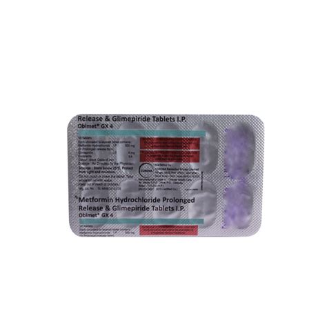 Obimet GX 4 Tablet 10's Price, Uses, Side Effects, Composition - Apollo ...