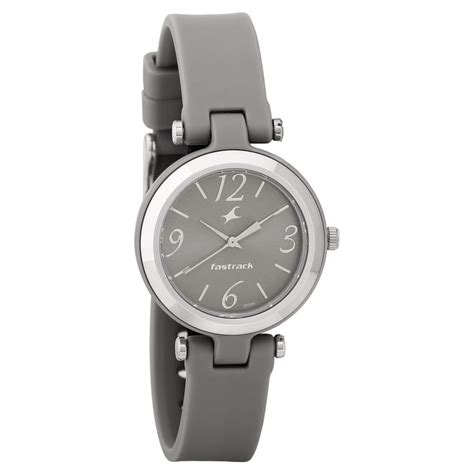 Buy Online Fastrack Trendies Quartz Analog Grey Dial Silicone Strap ...