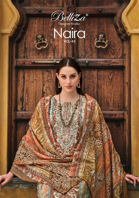 BELLIZA DESIGNER NAIRA VOL 43 LATEST PAKISTANI COTTON PRINTED DRESS ...