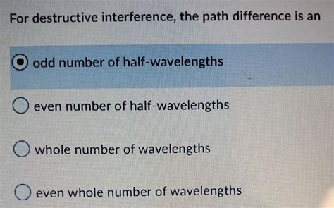 Image result for Path Difference for Destructive Interference