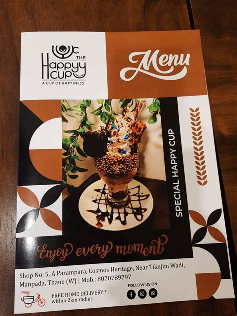 Menu at The Happyy Cup Cafe, Thane, Thane