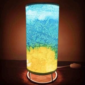 Nutcase Arctic Space Yellow Green Watercolor Table Lamp Price in India ...
