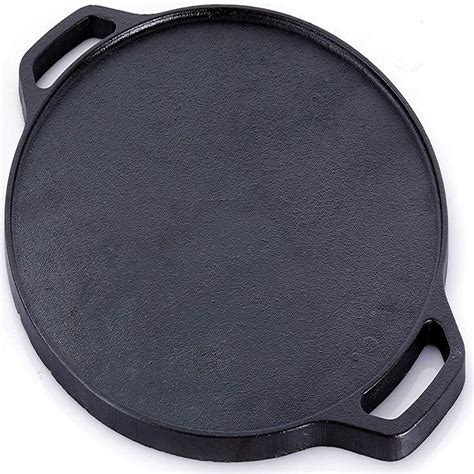 Buy Roston Pre-Seasoned Flat Dosa Cast Iron Tawa / Pan for Kitchen ...