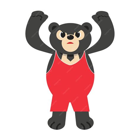 Premium Vector | Wrestling bear