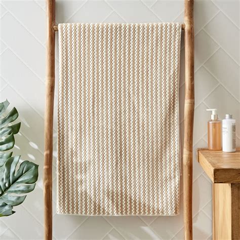 Buy Emery Atelier Microfibre Striped Bath Towel - 70x140cm from Home ...