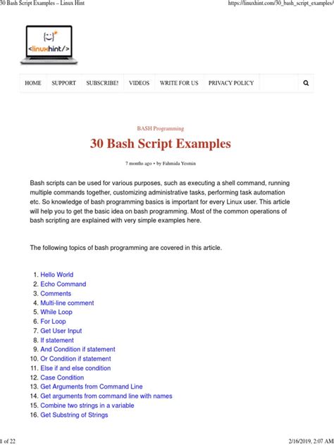 Bash Script Example 的图像结果