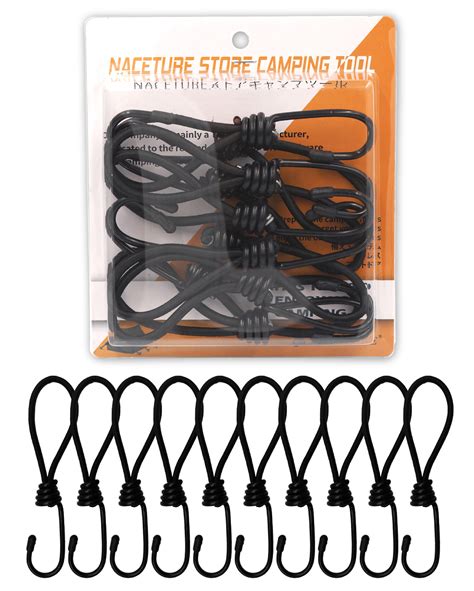 10 Pcs 6 Inch Heavy Duty Small Bungee Cord with Hooks - Perfect for ...
