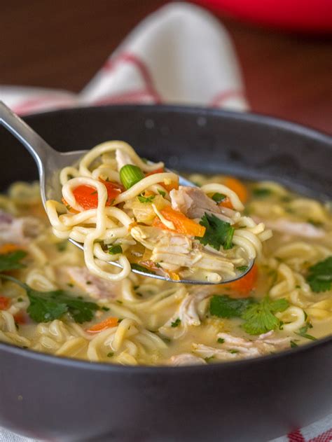 Asian Chicken Noodle Soup Chicken And Leek Noodle Soup