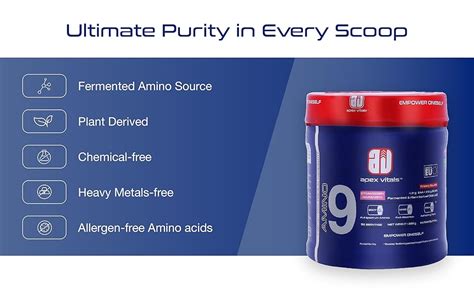 Apex Vitals Amino 9 EAA | Complete Amino Acid Complex | EAA Supplement ...