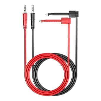 Goupchn 2PCS 4mm Banana Plug to Test Hook Clips Test Leads Copper Soft ...