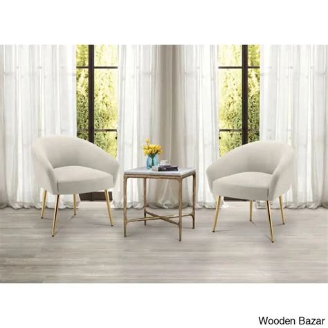 Fejzi 26'' Wide Velvet Barrel Chair (Set of 2) – Wooden Bazar