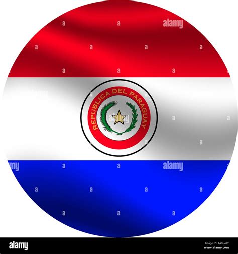 Beautiful national flag of Republic of Paraguay. original colors and ...