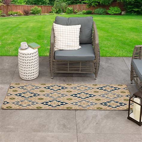 allen + roth with STAINMASTER Cabana 2 x 6 (ft) Loomed Polypropylene ...