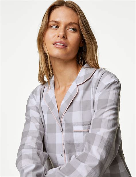 Buy Pure Cotton Checked Nightshirt at Marks & Spencer