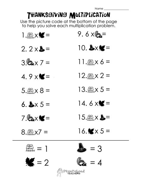 Image result for Free Printable Thanksgiving Math Worksheets