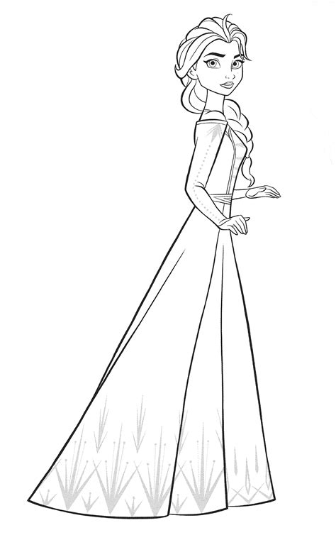 New Frozen 2 coloring pages with Elsa - YouLoveIt.com