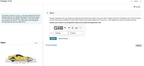 Solved The sports car shown in (Figure 1) has been designed | Chegg.com